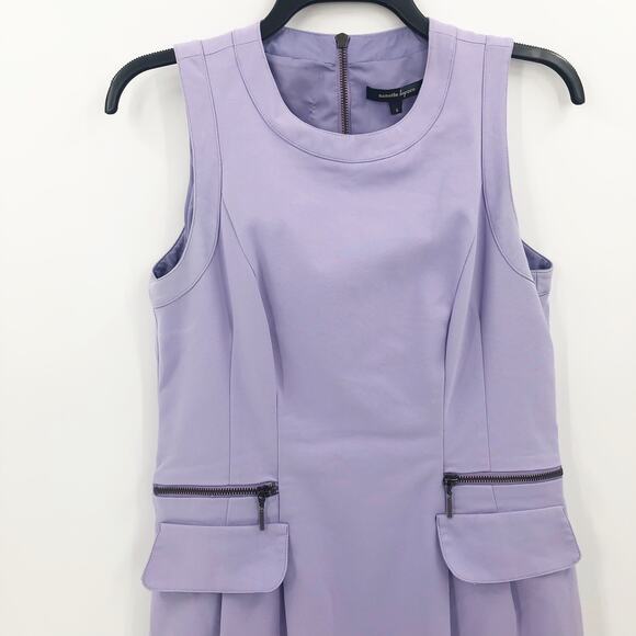 Nanette Lepore Womens Revolution Dress 6 Purple Stretch Crew Neck Sleeveless - Picture 3 of 12